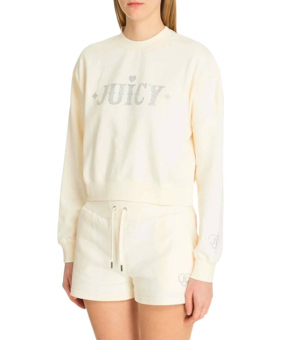 JUICY COUTURE FELPA GIROCOLLO RODEO BEIGE VEJB70314WJFJ23