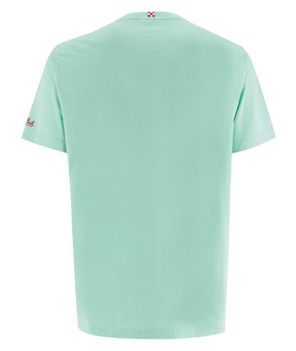 MC2 SAINT BARTH T-SHIRT STAMPA MOTO TSHM001 VERDE ACQUA