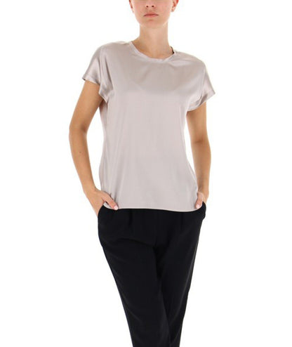 PINKO TOP IN SATIN STRETCH FARIDA ARGENTO