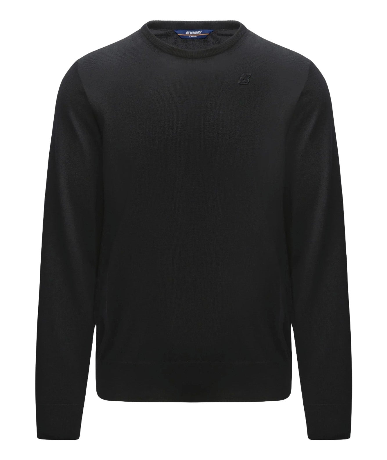 K-WAY MAGLIONE SEBASTIEN IN LANA MERINO K6113BW NERO