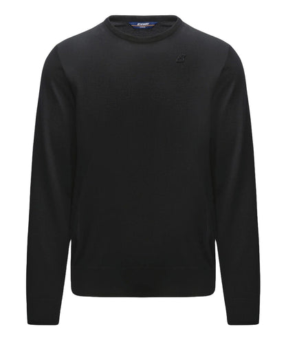 K-WAY MAGLIONE SEBASTIEN IN LANA MERINO K6113BW NERO