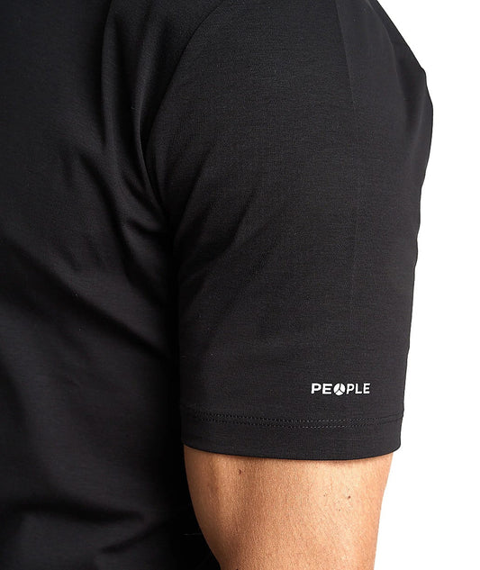 PEOPLE OF SHIBUYA T-SHIRT IN TESSUTO TECNICO ELASTICIZZATO NANZOI NERO