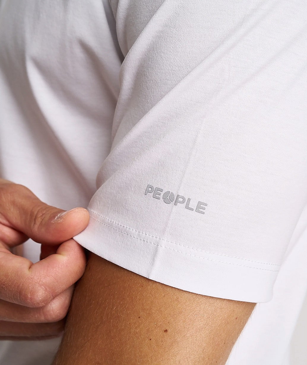 PEOPLE OF SHIBUYA T-SHIRT GIROCOLLO IN FILO DI SCOZIA SHIKO BIANCO