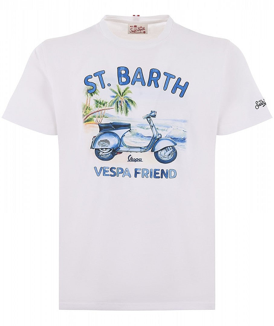 MC2 SAINT BARTH T-SHIRT VESPA EDIZIONE SPECIALE TSHIRT MAN TSHM001 BIANCO