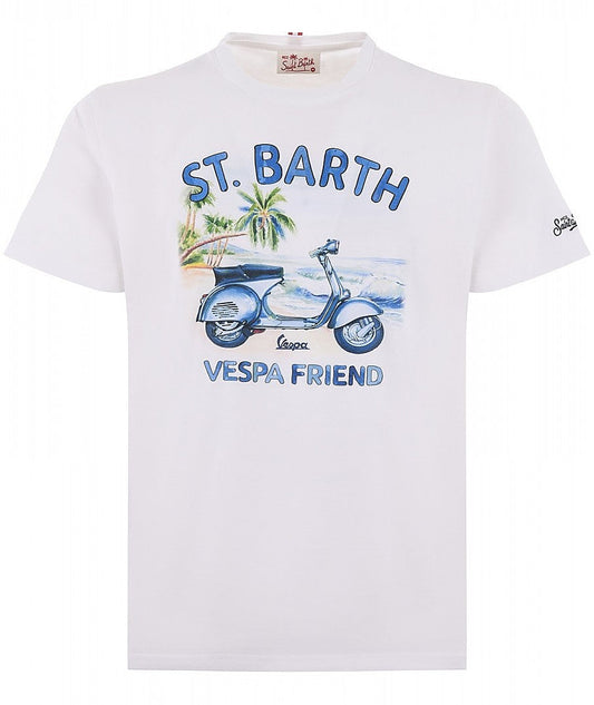 MC2 SAINT BARTH T-SHIRT VESPA EDIZIONE SPECIALE TSHIRT MAN TSHM001 BIANCO