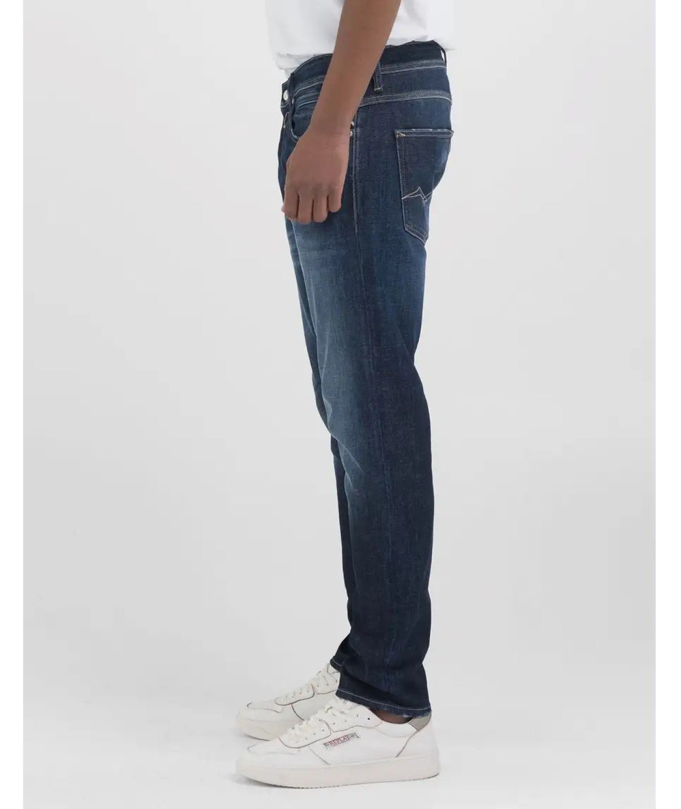 REPLAY JEANS IN COTONE STRETCH WILLBI M1008.000.285720 DENIM SCURO