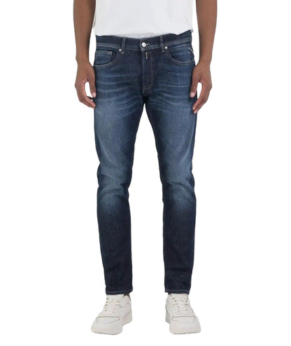 REPLAY JEANS IN COTONE STRETCH WILLBI M1008.000.285720 DENIM SCURO