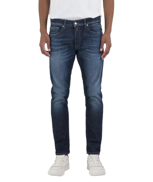 REPLAY JEANS IN COTONE STRETCH WILLBI M1008.000.285720 DENIM SCURO