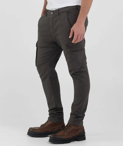 REPLAY PANTALONE CARGO IN COTONE STRETCH M9649E.000.8366197 VERDE SCURO