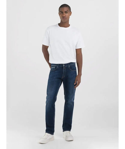 REPLAY JEANS STRAIGHT IN DENIM STRETCH GROVER MA972.000.685702 DENIM SCURO