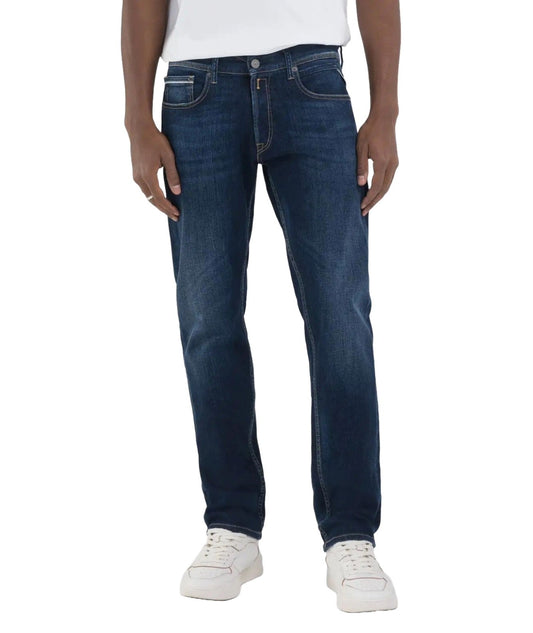 REPLAY JEANS STRAIGHT IN DENIM STRETCH GROVER MA972.000.685702 DENIM SCURO