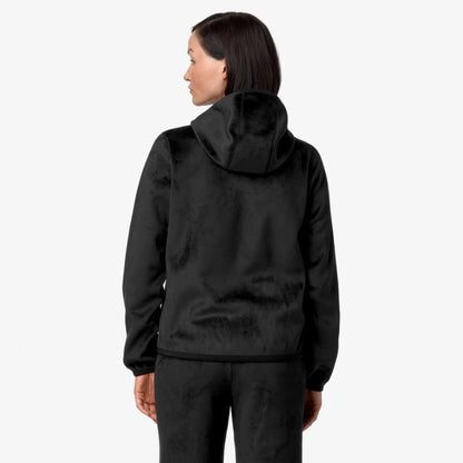 K-WAY GIACCA LILY VELOUR POLAR REVERSIBLE K8138NW NERO