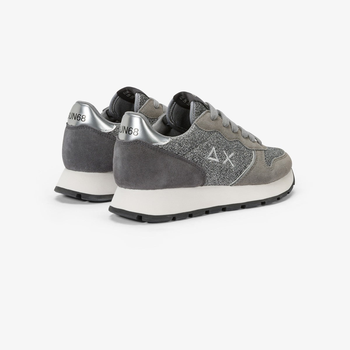 SUN68 SNEAKERS ALLY GLITTER TEXTILE Z44204 GRIGIO MEDIO