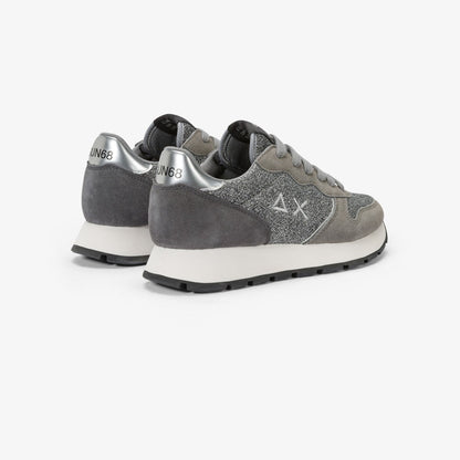 SUN68 SNEAKERS ALLY GLITTER TEXTILE Z44204 GRIGIO MEDIO