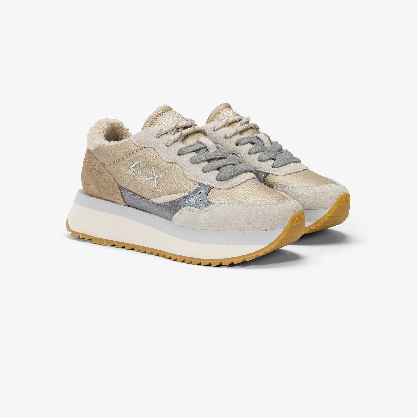 SUN68 SNEAKERS BIG ALLY WINTER Z44213 BEIGE GRIGIO