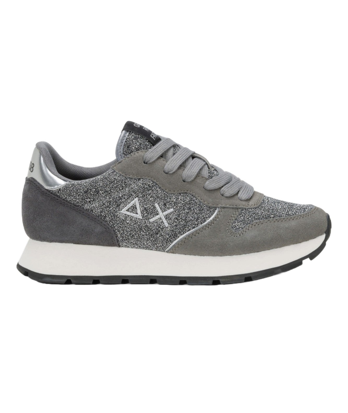 SUN68 SNEAKERS ALLY GLITTER TEXTILE Z44204 GRIGIO MEDIO