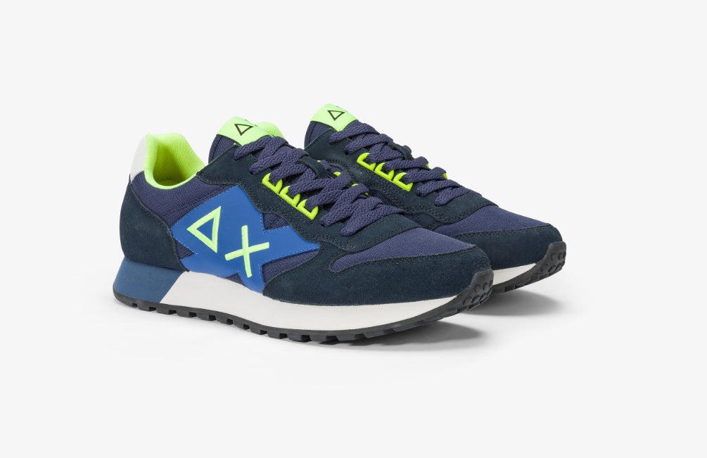 SUN68 SNEAKERS RUNNING ADULT JAKI FLUO Z44115 BLU NAVY