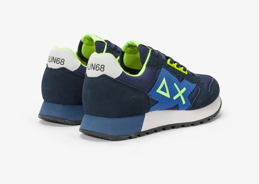 SUN68 SNEAKERS RUNNING ADULT JAKI FLUO Z44115 BLU NAVY