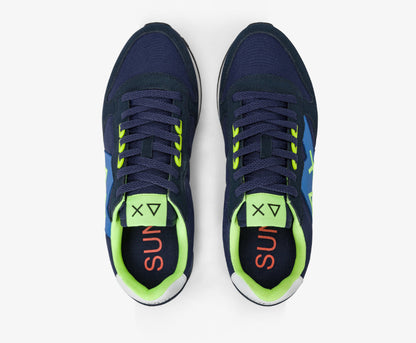 SUN68 SNEAKERS RUNNING ADULT JAKI FLUO Z44115 BLU NAVY