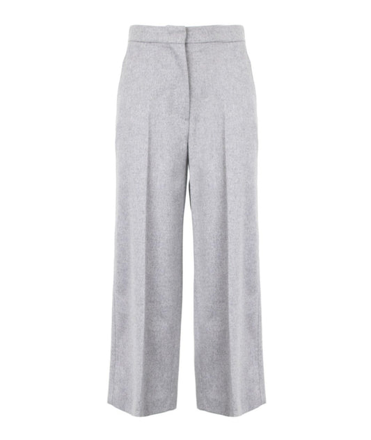 MAX MARA STUDIO PANTALONE CROPPED BURANO GRIGIO CHIARO