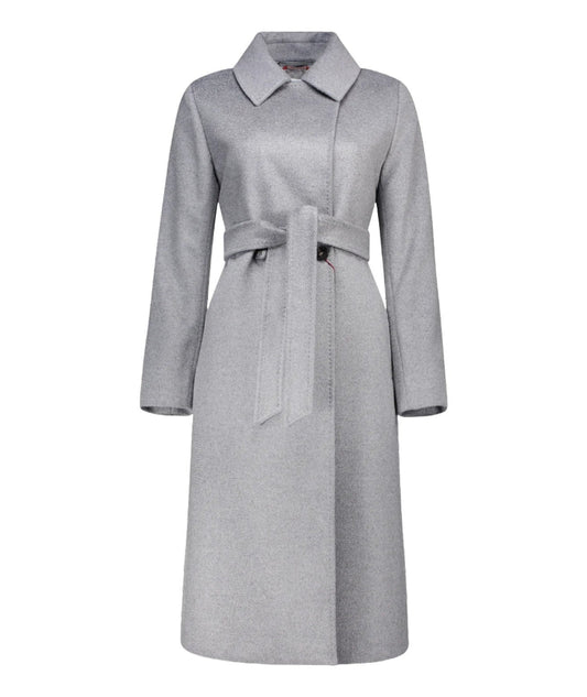 MAX MARA STUDIO CAPPOTTO A VESTAGLIA BCOLLAG GRIGIO MEDIO