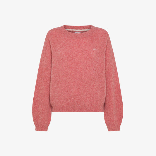 SUN68 MAGLIA ROUND OVER BOUCLE k44293 ROSA