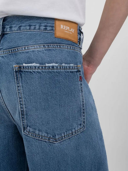 REPLAY JEANS A VITA MEDIA E GAMBA AMPIA AMELYE WA525.000.800764 BLU