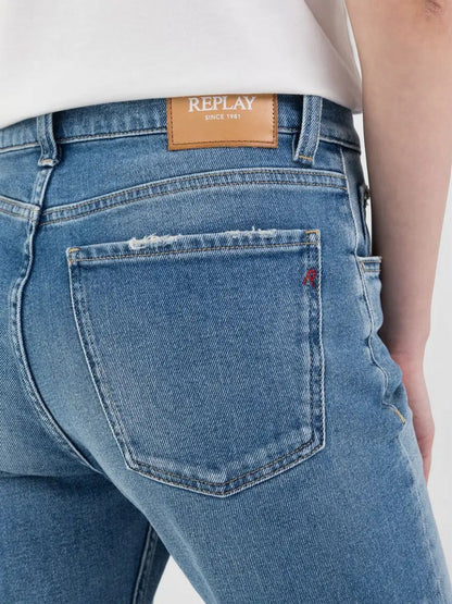 REPLAY JEANS STRAIGHT FIT A VITA ALTA MAIJKE WB461H.000.519757 BLU