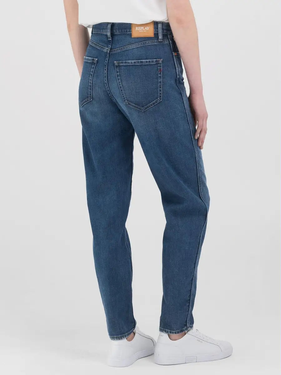 REPLAY JEANS A PALLONCINO CON VITA ALTA KEIDA WB471.000.581733 BLU