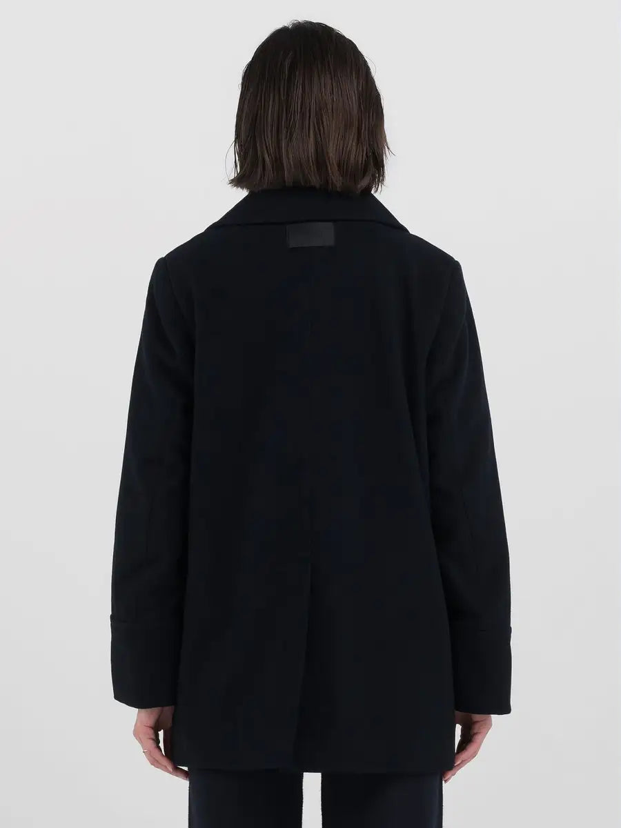 REPLAY CAPPOTTO DOPPIOPETTO CON BOTTONI W7863.000.85018 NAVY SCURO