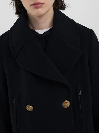 REPLAY CAPPOTTO DOPPIOPETTO CON BOTTONI W7863.000.85018 NAVY SCURO