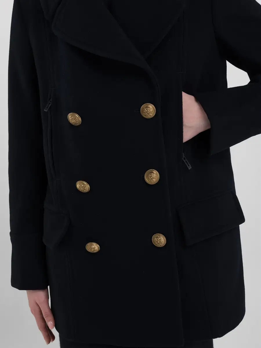 REPLAY CAPPOTTO DOPPIOPETTO CON BOTTONI W7863.000.85018 NAVY SCURO