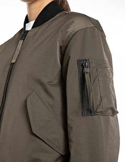 REPLAY GIUBBOTTO CORTO BOMBER CON ZIP W7850P.000.84880 VERDE FANGO