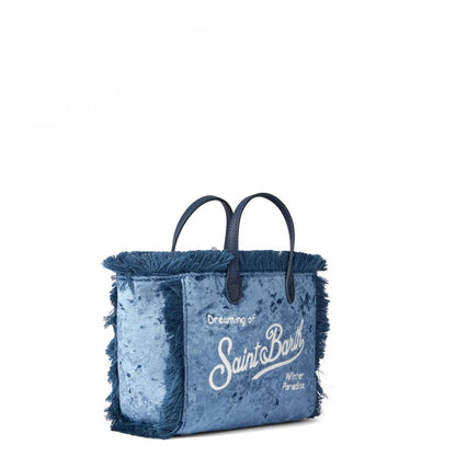 MC2 SAINT BARTH MINI BORSA IN CINIGLIA AZZURRA VANITY MINI VAMI007 AZZURRO