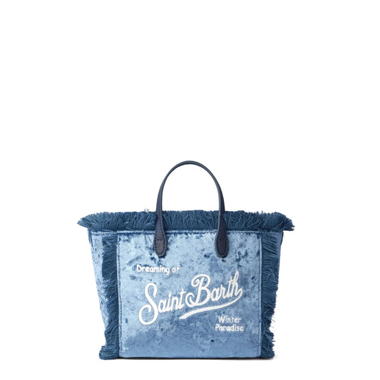 MC2 SAINT BARTH MINI BORSA IN CINIGLIA AZZURRA VANITY MINI VAMI007 AZZURRO