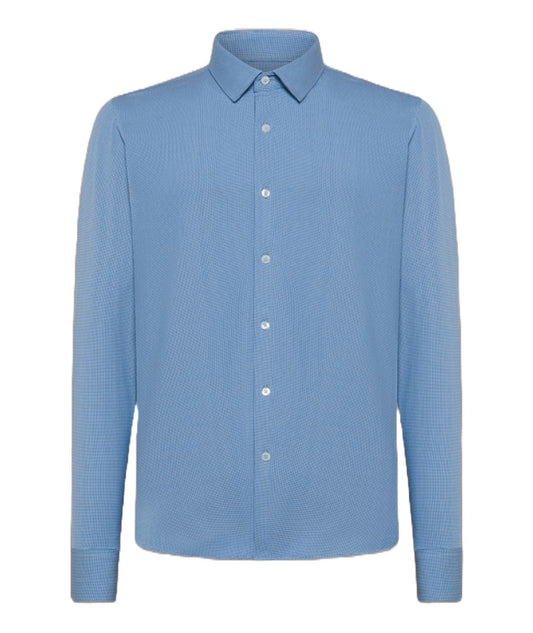 RRD CAMICIA OXFORD JACQUARD OPEN SHIRT W24254 AZZURRO