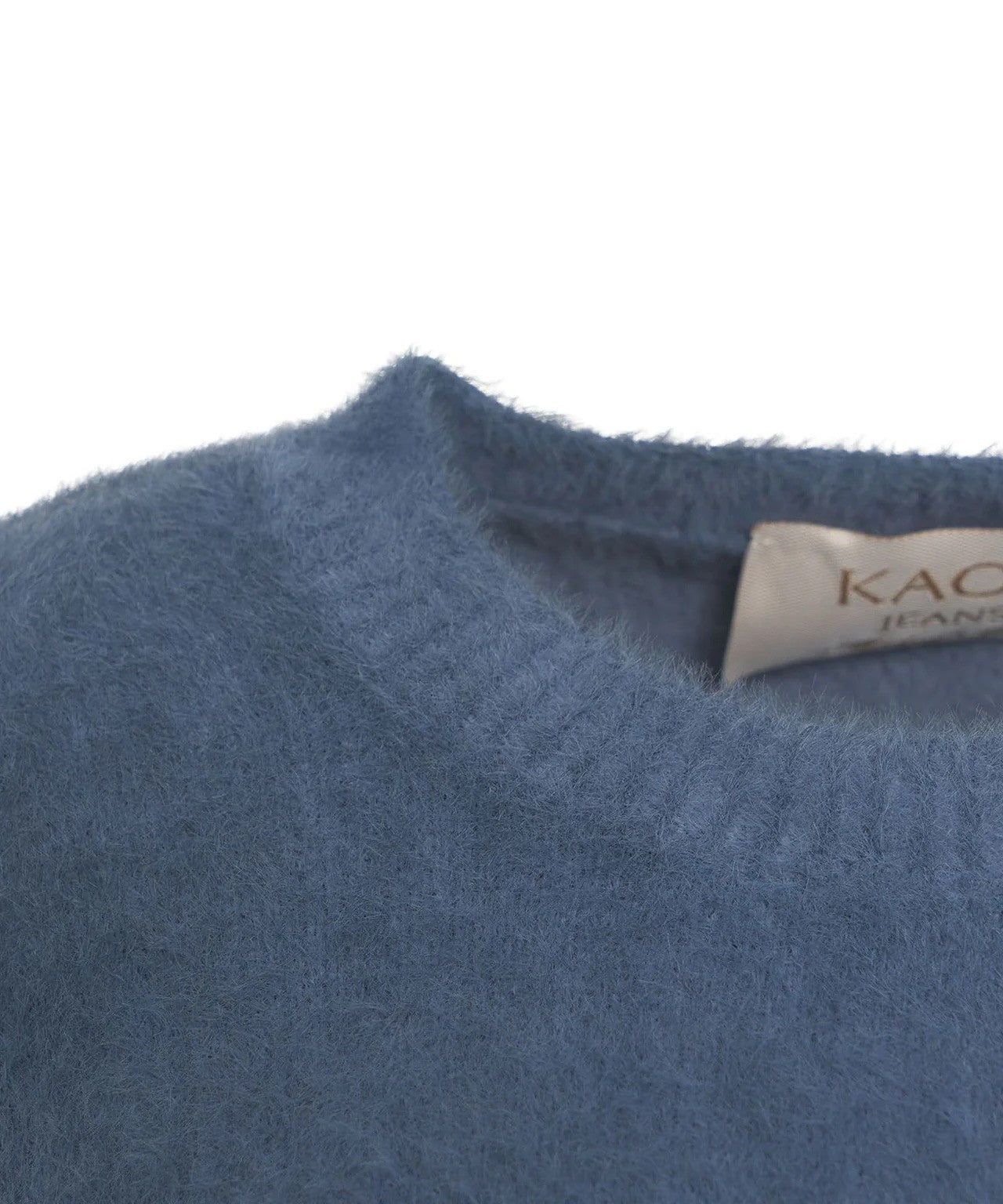 KAOS JEANS MAGLIA EFFETTO PELUCHE QIJLT002 AZZURRO COBALTO