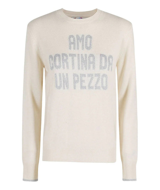 MC2 SAINT BARTH MAGLIONE AMO CORTINA DA UN PEZZO NEW QUEEN QUE0010 BIANCO