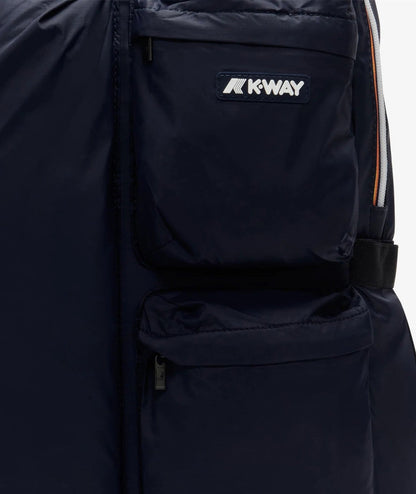 K-WAY ZAINO IN NYLON LEGGERO AMBERT K2118SW BLU SCURO