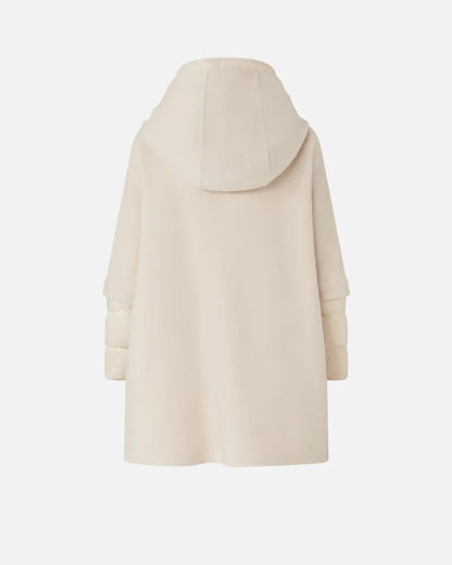 PINKO CAPPOTTO A MANTELLA CON INSERTI EFFETTO PIUMINO MEDAGLIA BEIGE