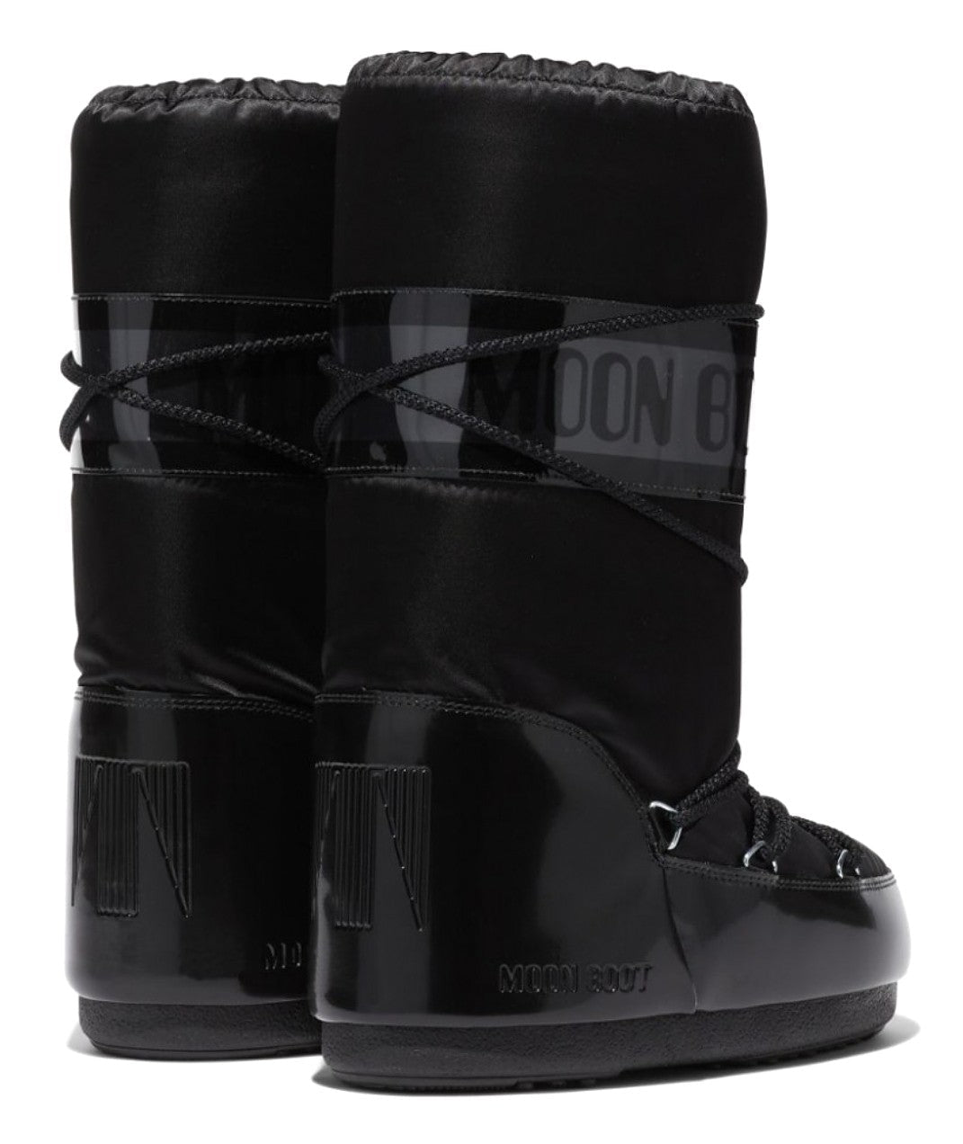 MOON BOOT STIVALE ALTO IN RASO ICON GLANCE 80D1401680 NERO