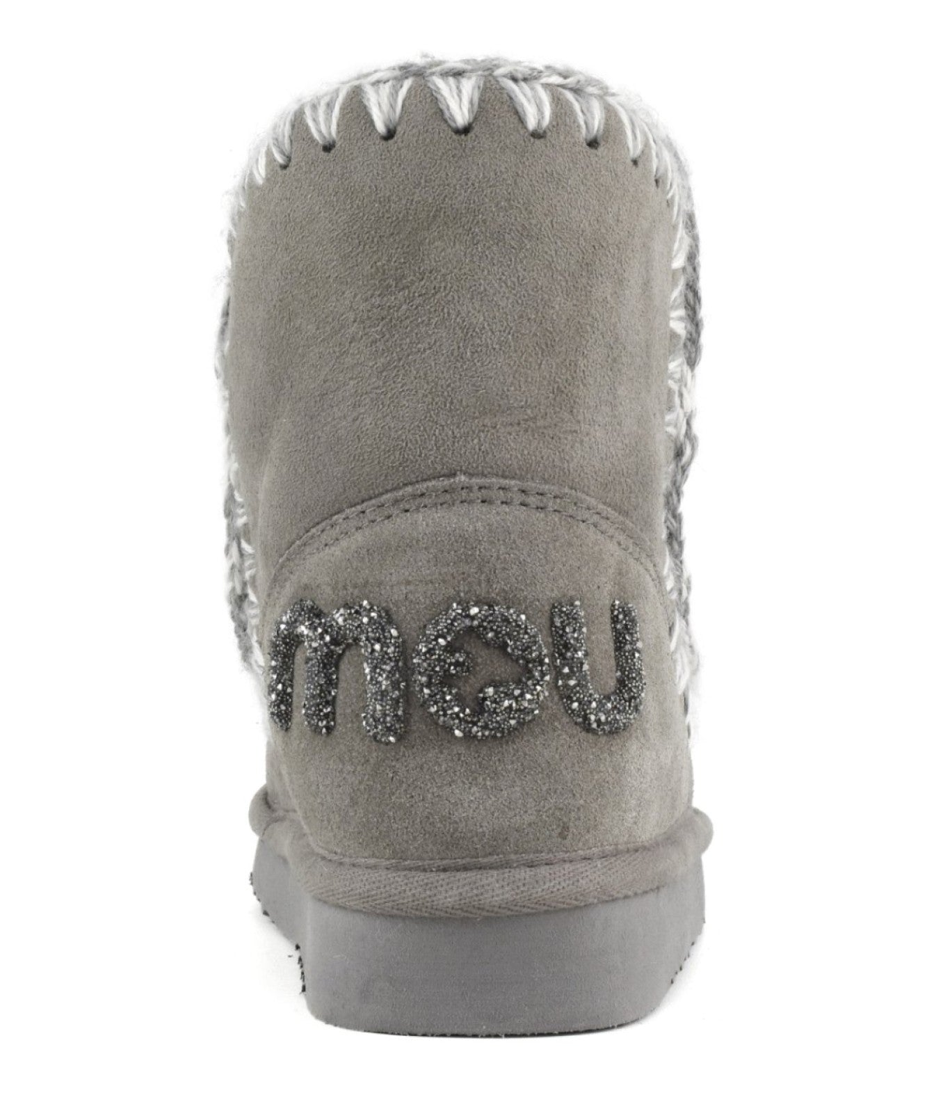 MOU STIVALI IN PELLE SCAMOSCIATA GLITTER LOGO ESKIMO 18 MU.FW101050A GRIGIO