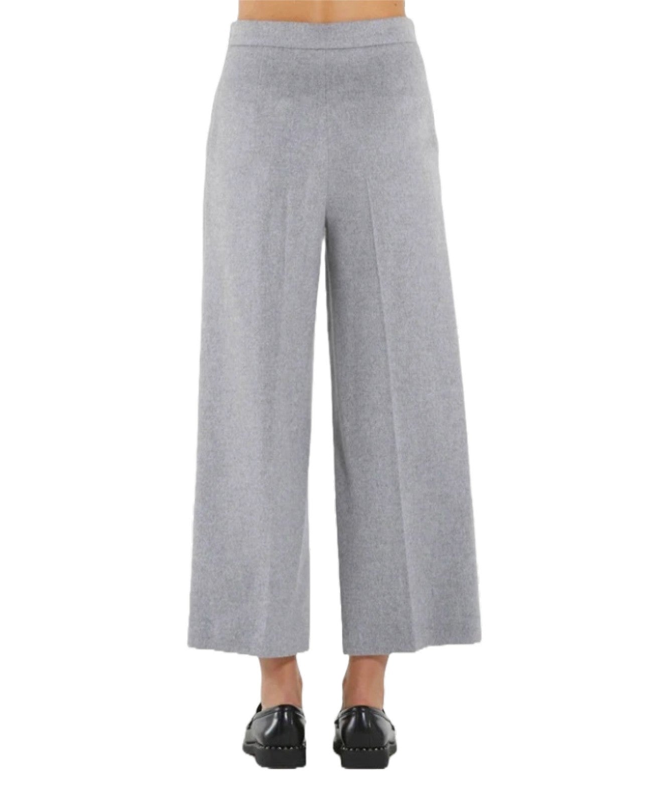 MAX MARA STUDIO PANTALONE CROPPED BURANO GRIGIO CHIARO