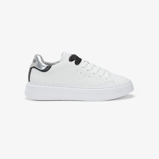 SUN68 SNEAKERAS GRACE IN PELLE Z44225 BIANCO ARGENTO