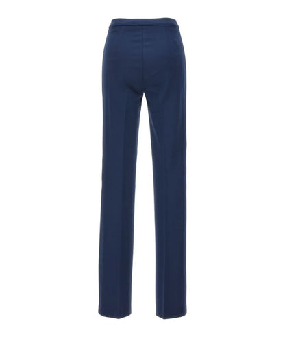 Pinko Pantaloni Flare in Punto Stoffa HULKA Blu