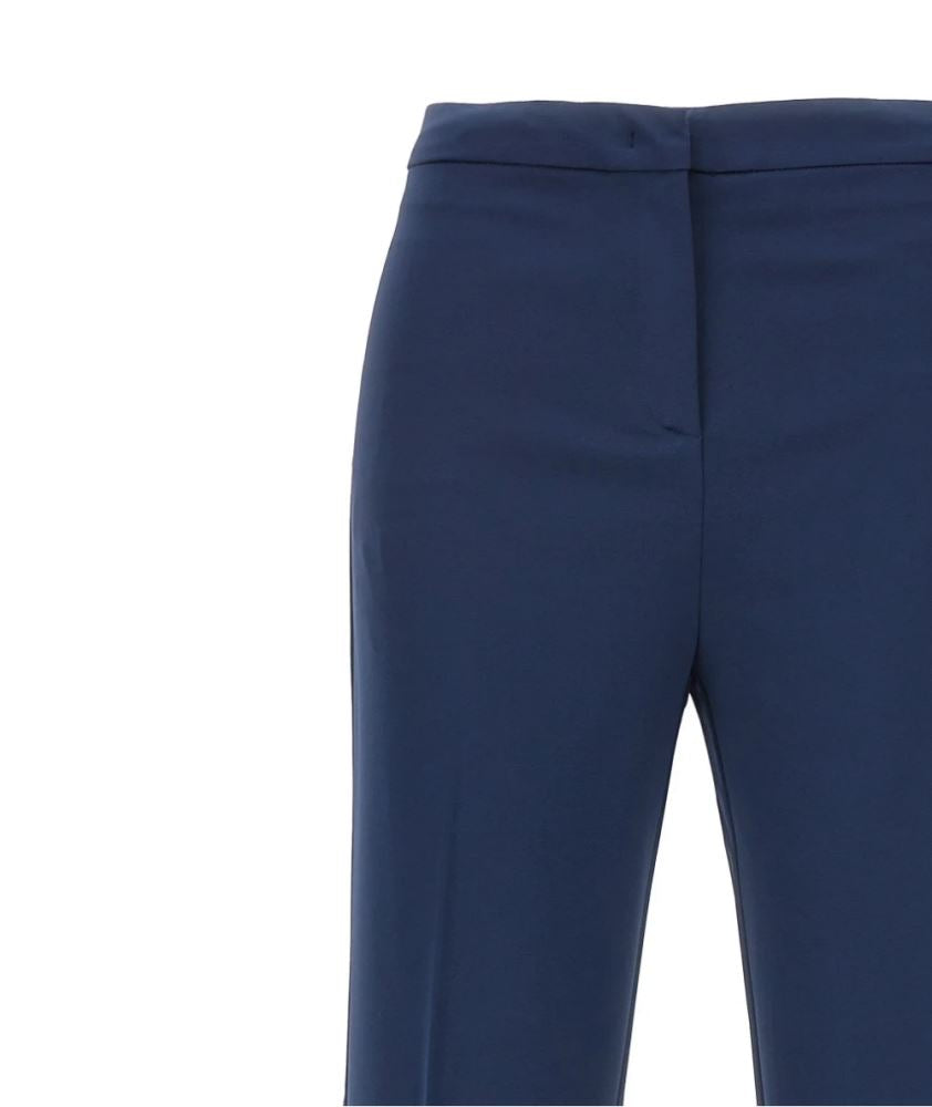 Pinko Pantaloni Flare in Punto Stoffa HULKA Blu