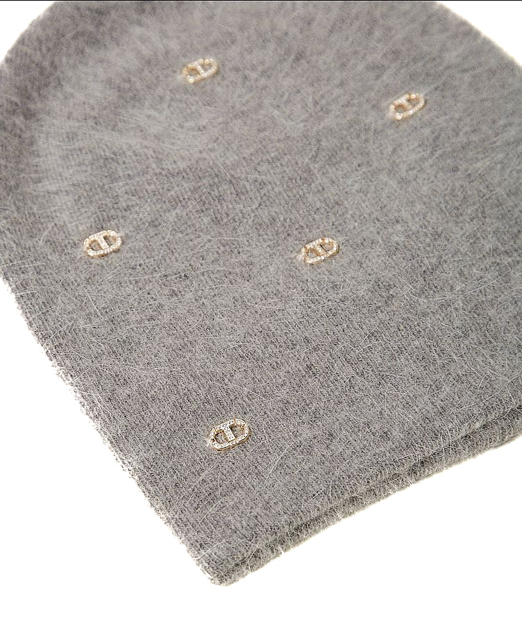 BERRETTO EFFETTO MOHAIR 242TA4140 GRIGIO