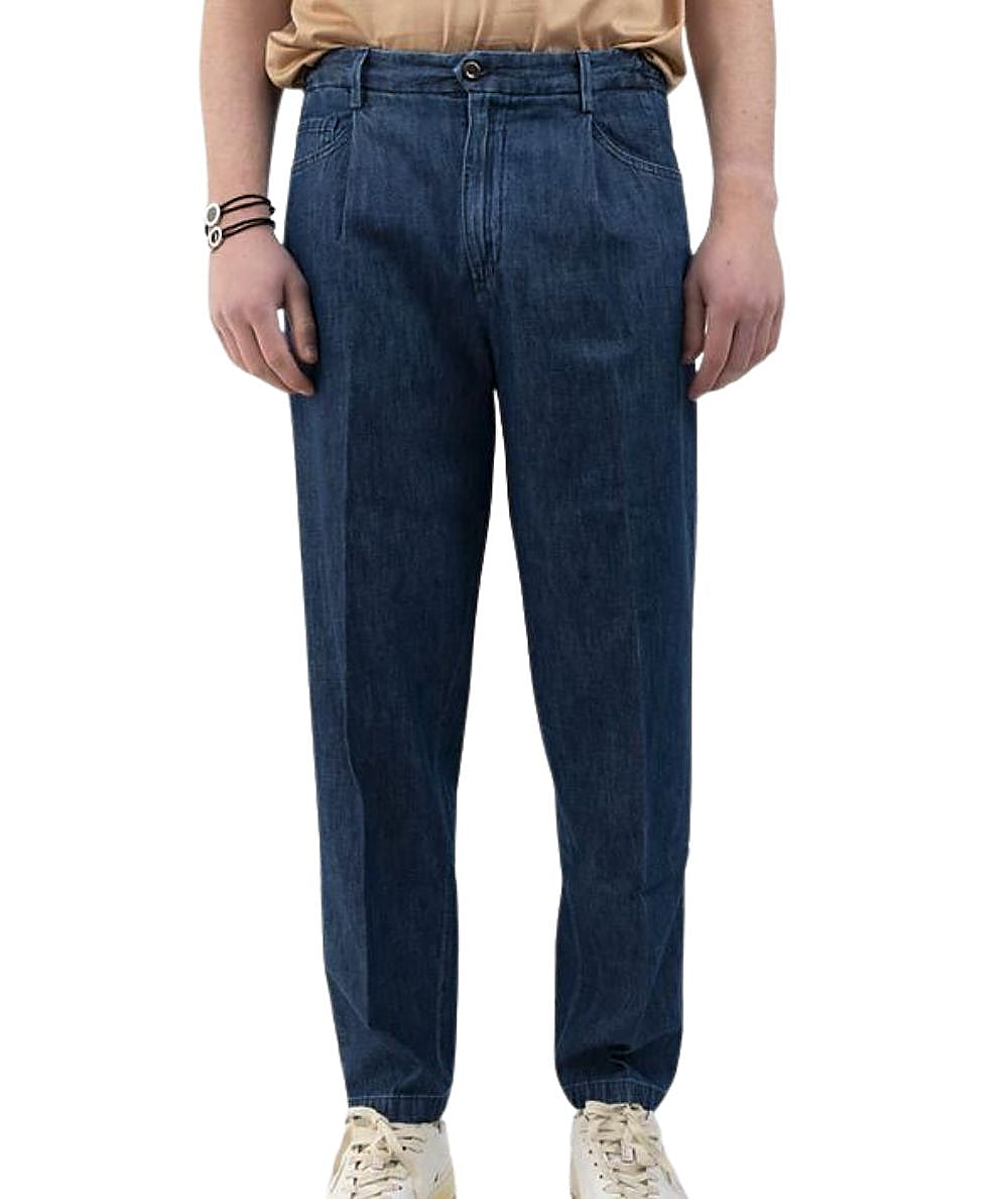 BRIGLIA Chino in Denim con Pences BRICKLANED