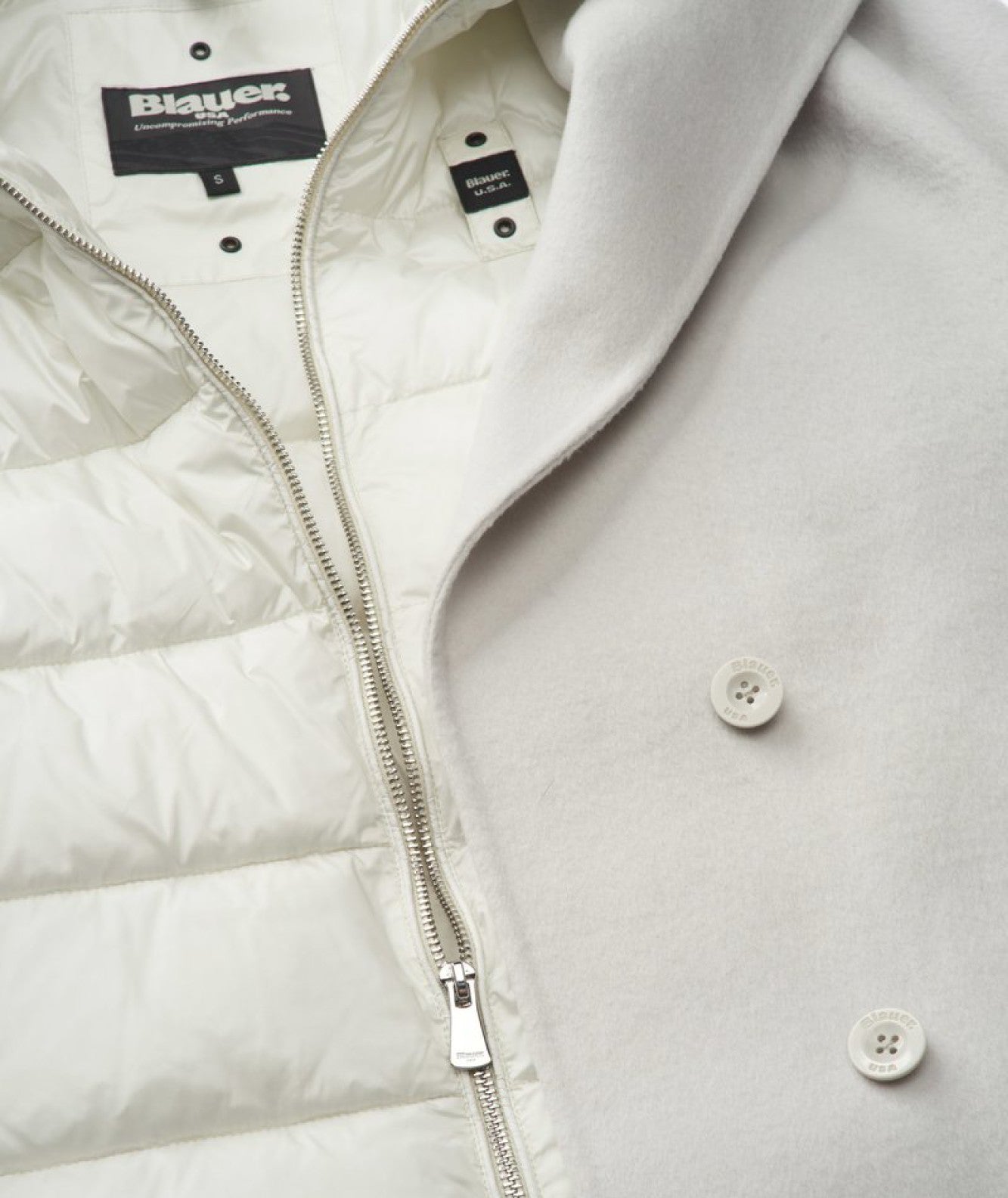 Blauer Giubbino Doppio Belle 24WBLDC05357 Bianco Ghiaccio