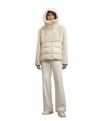 Blauer Giubbotto con Cappuccio in Eco Pelliccia Fanevil 25WBLDC02178 Grigio